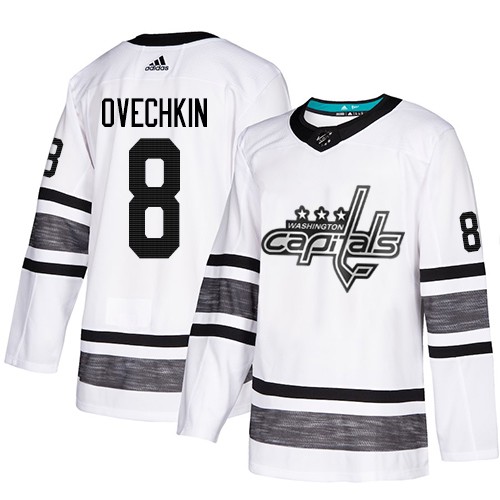 #8 Alex Ovechkin Weiß Authentic 2019 All-Star Stitched NHL